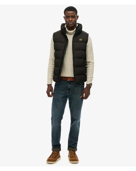 Superdry Black & Co Sports Puffer Gilet for men