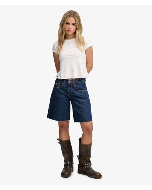 Superdry Blue & Co Mid Rise baggy Jorts