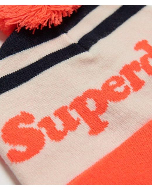 Superdry Red & Co Classic Logo Beanie