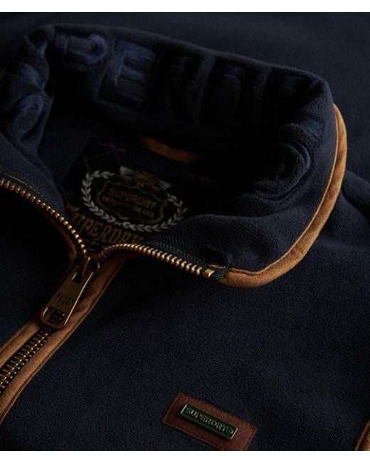 Homme Gilet En Polaire Estate Taille Superdry pour homme en coloris Blue