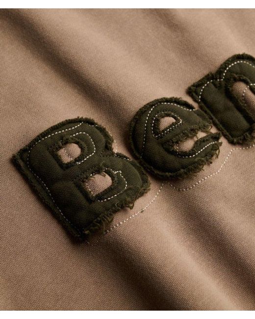 Superdry Brown Bench X & Co Bench Bardot Oversized Sweatshirt