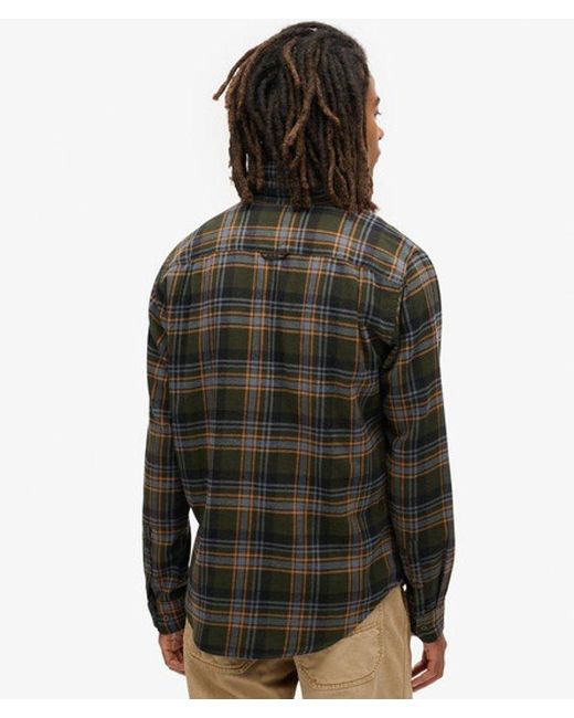 Superdry Black Organic Cotton Lumberjack Check Shirt for men