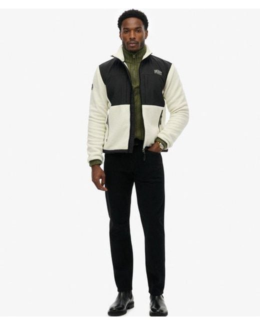 Superdry Black & Co Polar Fleece Hybrid Trekker for men