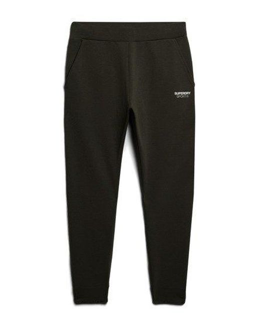 Superdry Black Sport Tech Tapered joggers for men