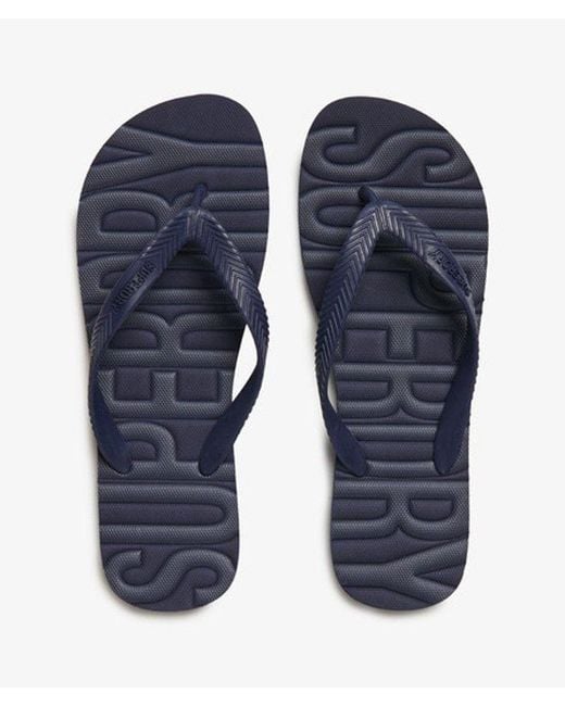 Superdry Blue & Co Core Logo Flip Flops for men
