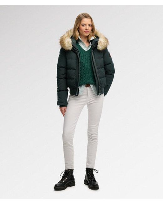 Superdry Green & Co Everest Hooded Bomber Jacket