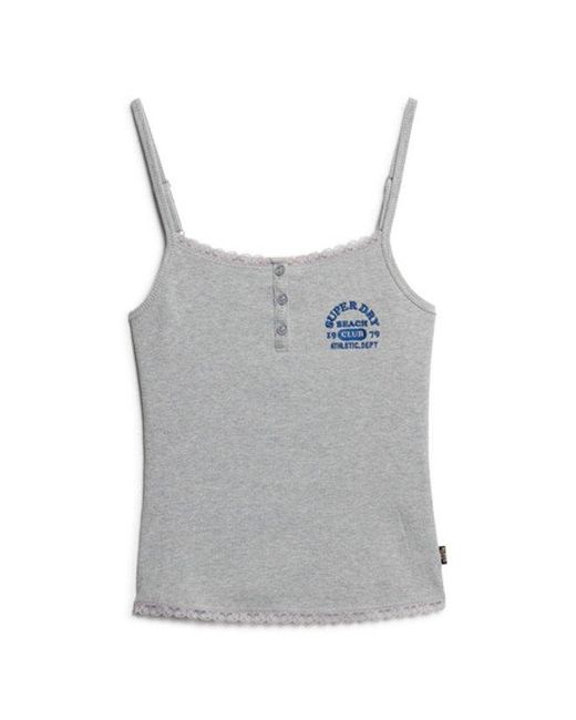 Athletic essentials button down cami top Superdry en coloris Green