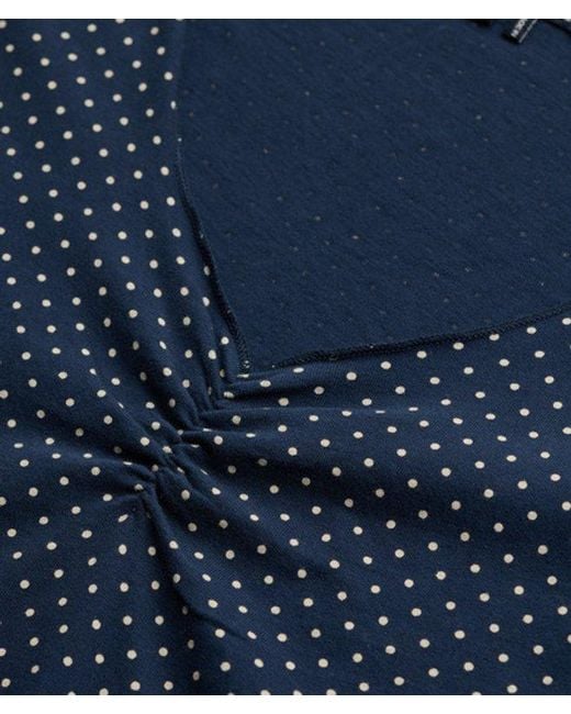 Superdry Athletic Essentials Top Slanke Pasvorm in het Blue