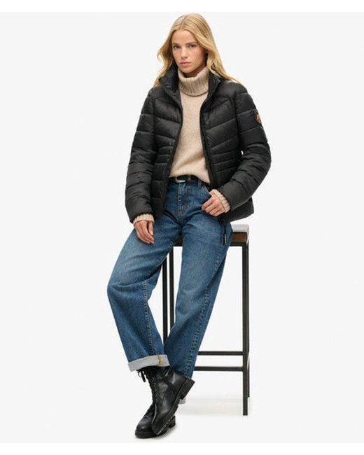 Superdry Black & Co Fuji Quilted Padded Jacket