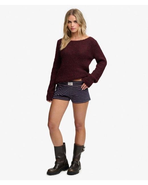 Superdry Red & Co Athletic Essentials Fold Over Towelling Shorts