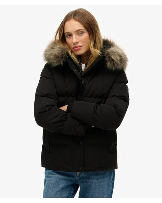 Superdry Everest Five Baffle Pufferjas in het Black