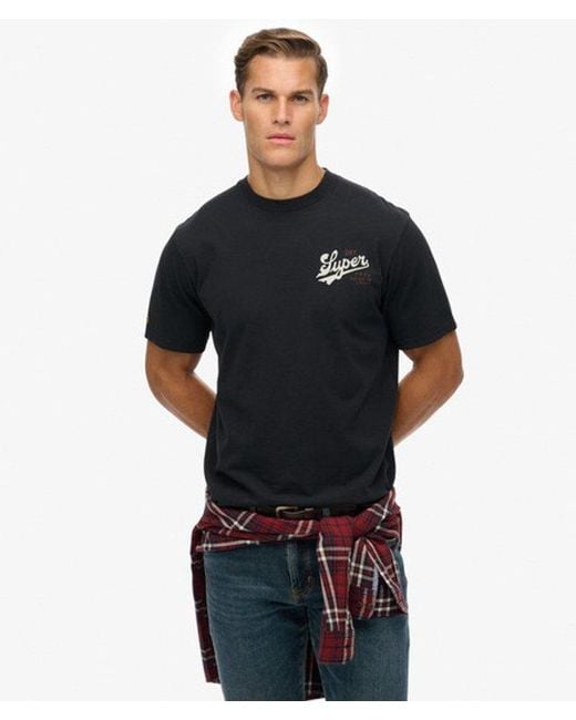 Superdry Black & Co Tap Room Oversized T-shirt for men