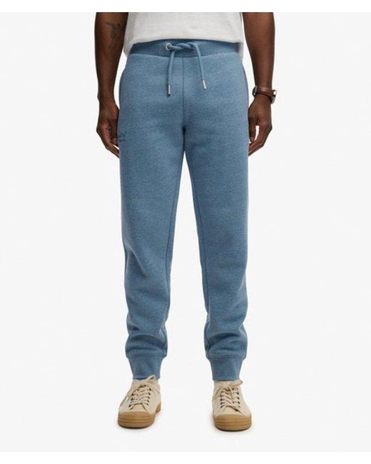 Superdry Blue & Co Vintage Logo Embroidered joggers for men