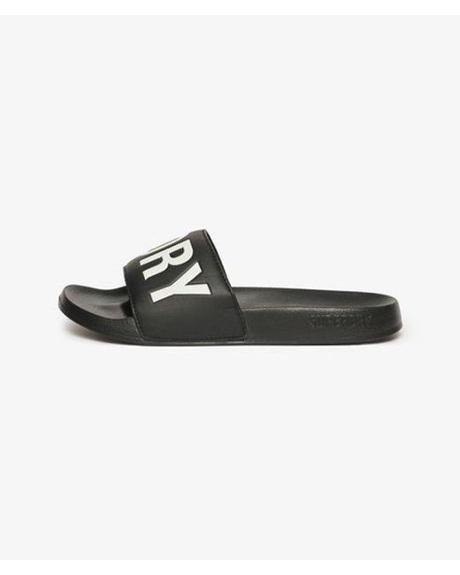 Superdry Black & Co Core Vegan Pool Sliders