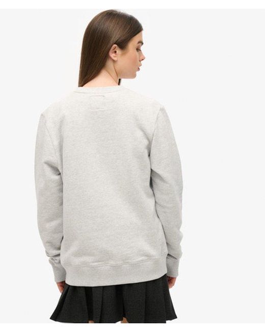 Superdry White Oversized Outdoors Graphic Crew Sweatshirt