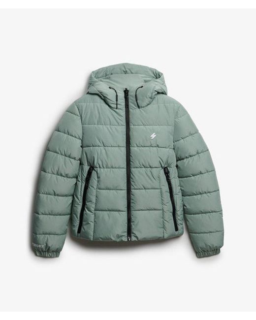 Superdry Blue & Co Hooded Spirit Sports Puffer Jacket
