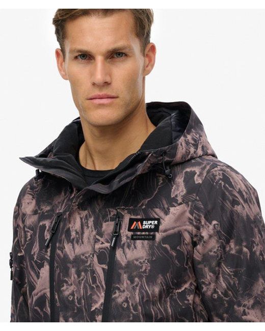 Superdry Black & Co Hooded Ski Shell Jacket for men
