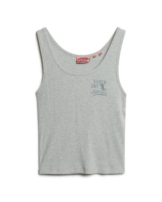 Superdry White & Co Slim Fit Ribbed Athletic Essentials Vest Top