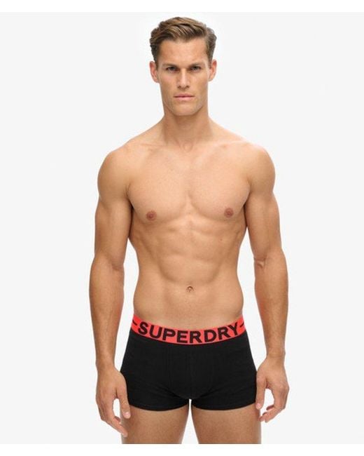 Superdry Triopak Slips in het White voor heren