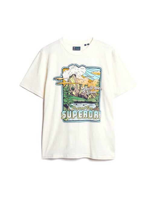 Superdry Green & Co Neon Travel Graphic Loose T-shirt for men
