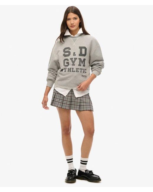 Superdry White & Co Vintage Tweed Pleat Mini Skirt