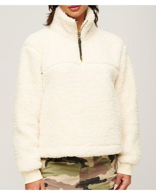 Superdry Natural & Co Super Soft Zip Half Zip Jumper