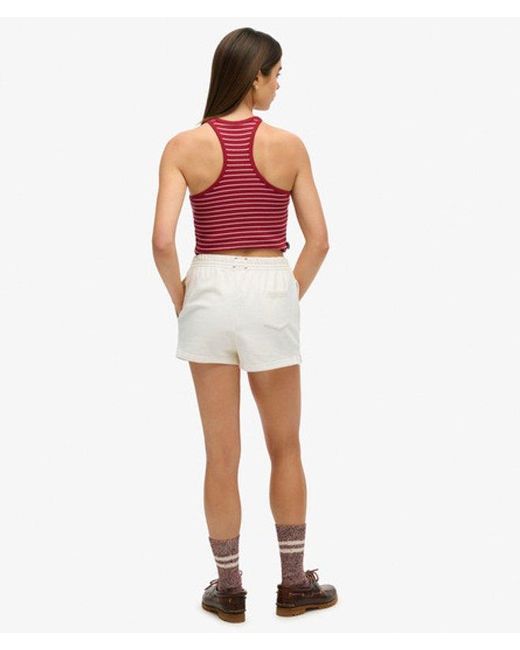 Superdry White & Co Athletic Essentials Tonal Embroidered Shorts