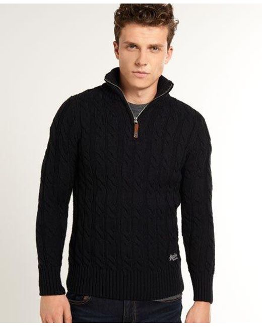 Superdry Black Jacob Henley for men