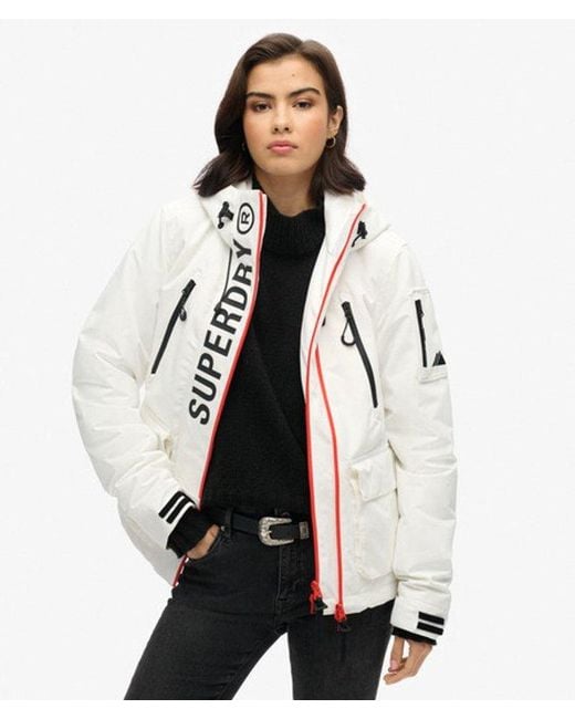 Superdry White Hooded Ultimate Sd-windcheater Jacket
