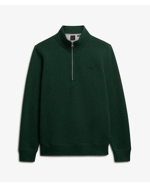 Homme Sweat À Demi-Zip Logo Vintage Brodé Taille Superdry pour homme en coloris Green