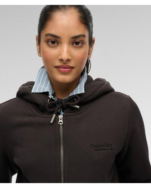 Superdry Black & Co Athletic Essentials Logo Zip Hoodie