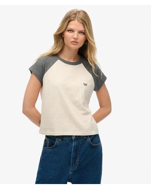 Superdry White & Co Organic Cotton Essential Logo Raglan T-shirt