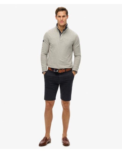Superdry Gray & Co Cotton Classics Jersey Half Zip Sweatshirt for men
