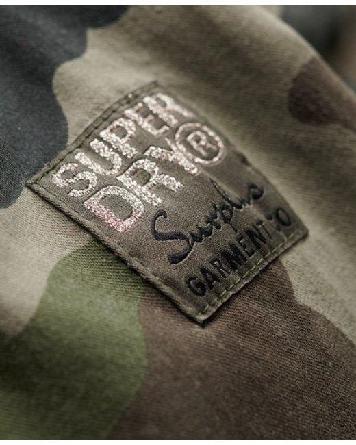 Superdry Green Lightweight Camo Military M65 Jacket