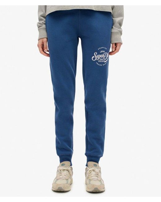 Superdry Blue & Co Premium Script Entry joggers