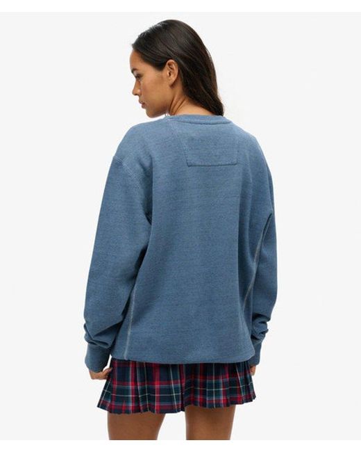 Superdry Blue & Co Oversized Classic Essential Sweatshirt