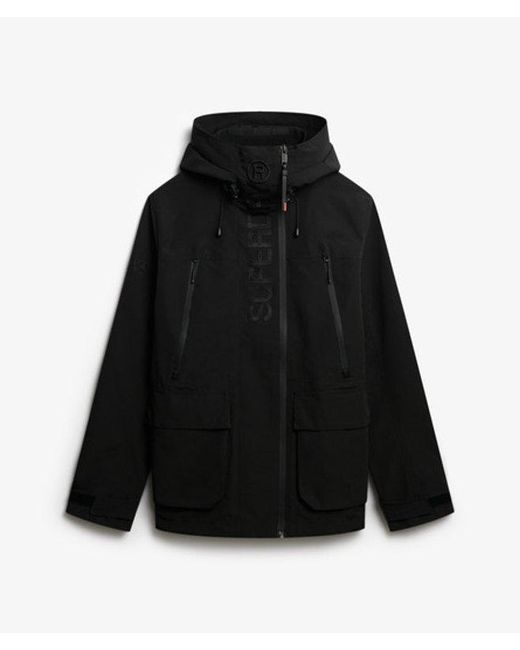 Superdry Black & Co Hooded Ultimate Embroidered Windbreaker for men