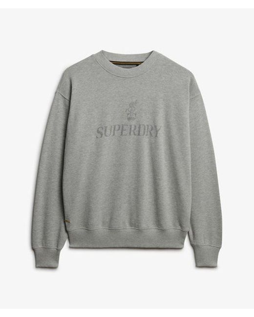 Superdry Gray & Co British Design Relaxed Crew Sweatshirt