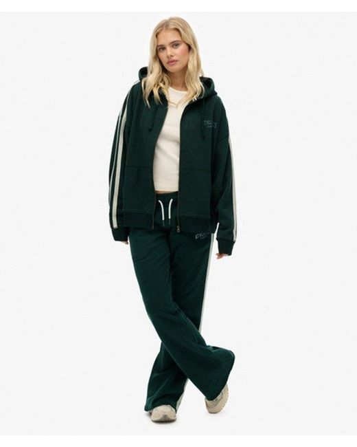 Superdry Green & Co Athletic Essentials Relaxed Zip Hoodie