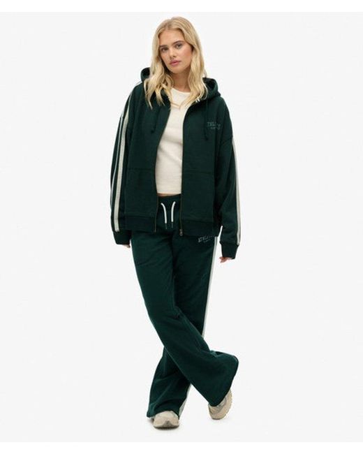 Superdry Athletic Essentials Hoodie Met Losse Pasvorm En Rits in het Green
