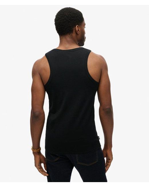 Superdry Black & Co Classic Essential Logo Vest Top for men