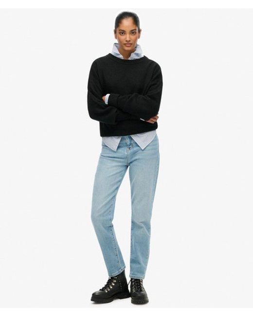Superdry Black & Co Slouchy Crew Neck Jumper