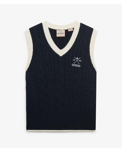 Superdry Black & Co Heritage Knitted Tank
