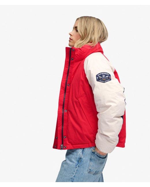 Superdry Red & Co Cotton Padded Shell Jacket