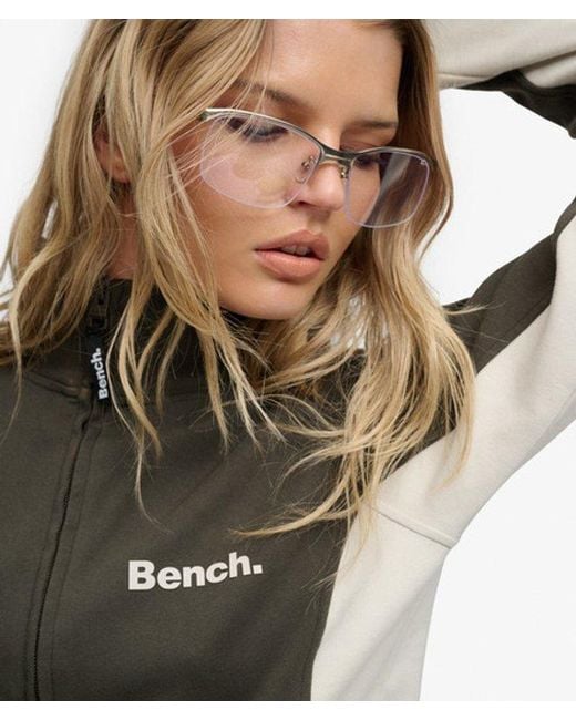 Superdry Black Bench X & Co Bench High Neck Contrast Track Top