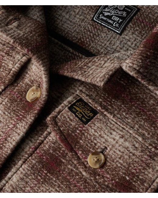 Superdry Brown Heavyweight Unlined Overshirt