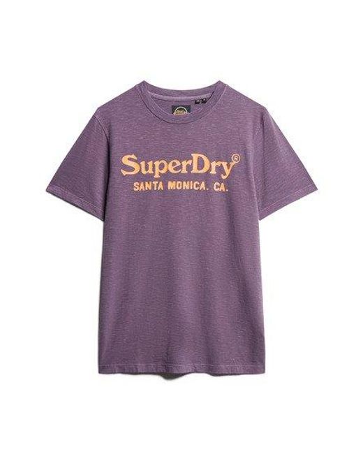 Superdry Purple Venue Classic Logo T-shirt for men