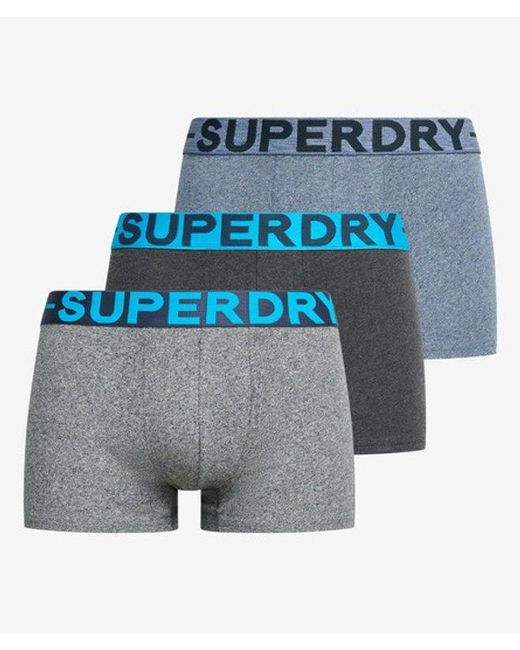 Superdry Blue & Co Organic Cotton Trunk Triple Pack for men