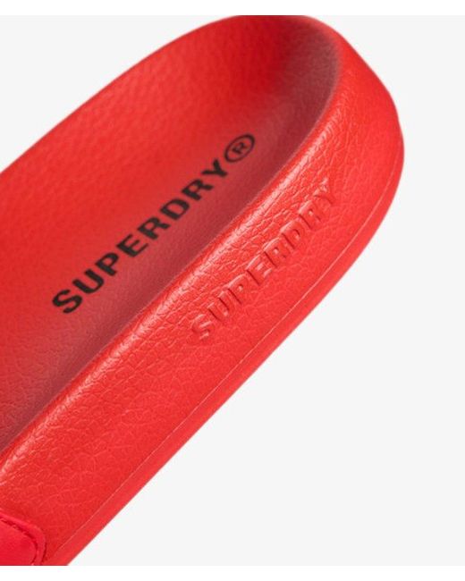 Superdry Red & Co Core Graphic Pool Sliders for men