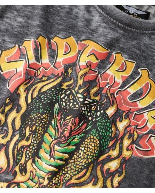 Superdry Blue & Co Biker Rock Graphic T-shirt